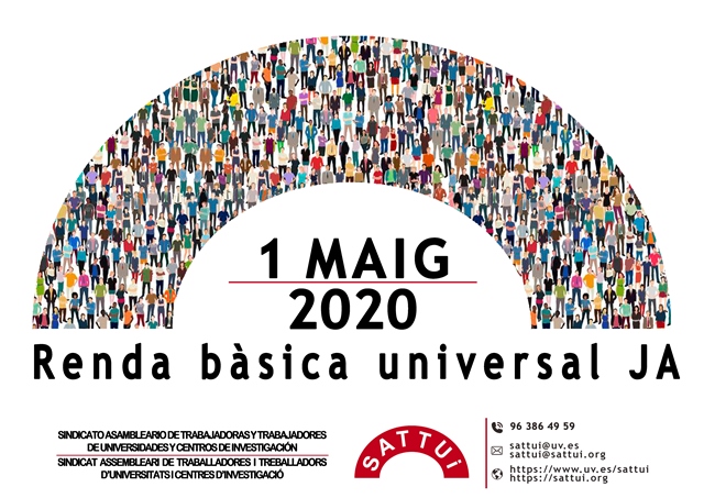 1r de Maig de 2020: Renda Bàsica Universal JA